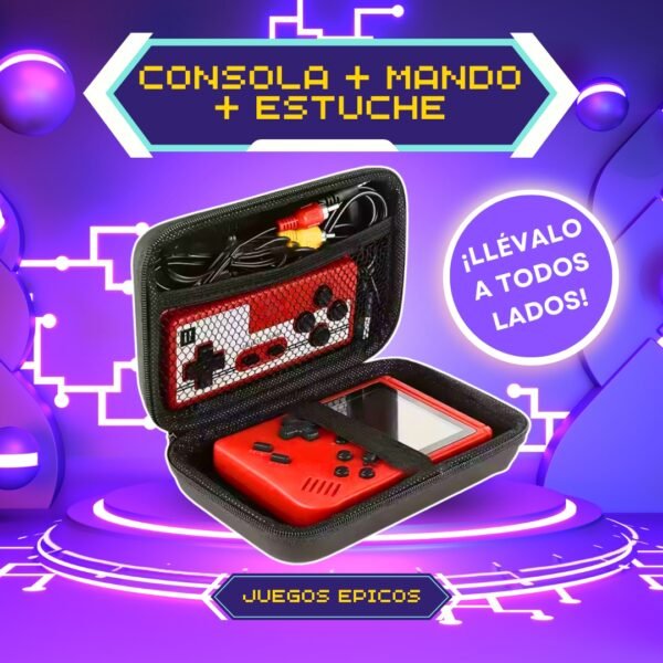Consola Retro Portátil 500 juegos + Mando + Estuche - Imagen 5