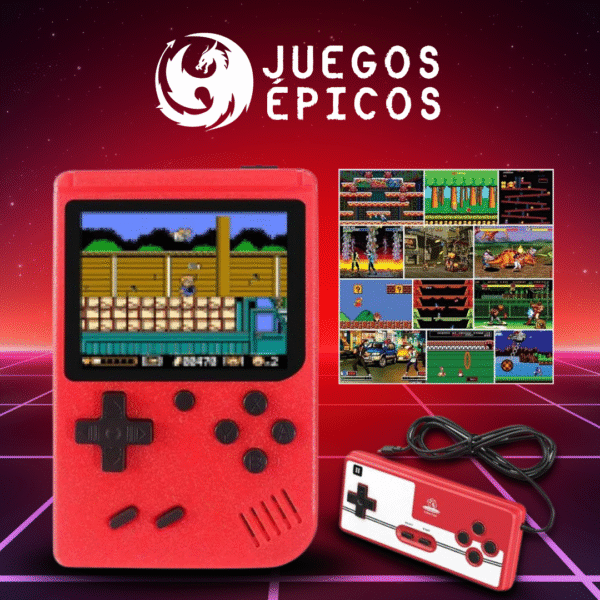 Consola Retro Portátil 500 juegos + Mando + Estuche