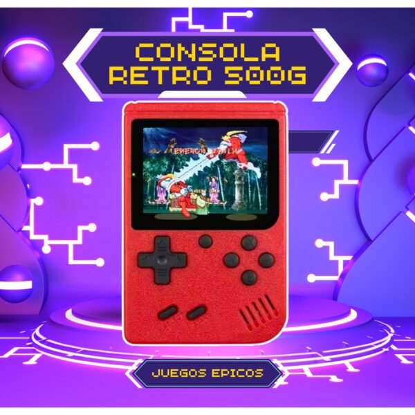 Consola Retro Portátil 500 juegos + Mando + Estuche - Imagen 2