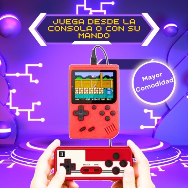 Consola Retro Portátil 500 juegos + Mando + Estuche - Imagen 3